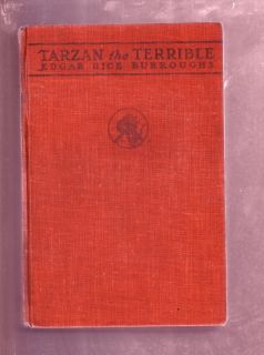 Tarzan The Terrible Edgar Rice Burroughs Hardback 1st VG