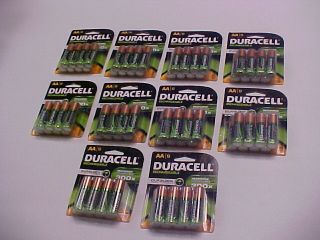 DURACELL AA 80 RECHARGEABLE 300X DURALOCK BATTERIES 10 8 pks