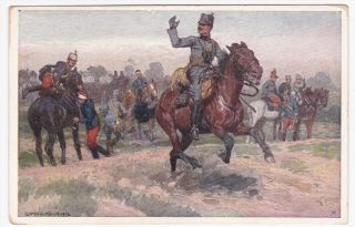 Bkwi 685 Soldiers on Horses Ludwig Koch Artist Signed Postcard