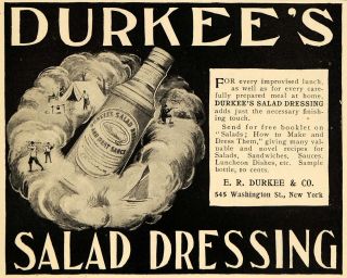 1899 Ad E R Durkee & Company Salad Dressing Meat Sauce   ORIGINAL