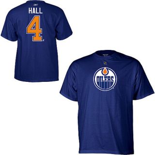 Edmonton Oilers Taylor Hall Blue Name and Number T Shirt