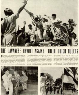 1945 article on javanese revolt against dutch rulers