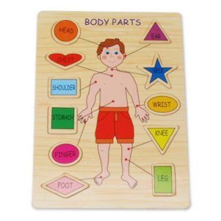 New Wooden Body Parts Learning Puzzle Educational Toy