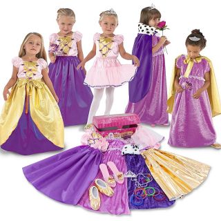 Girls Princess Dress Up Set, dressing up costumes play dresses