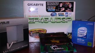 Intel Core2Duo E8500 LGA775 Gigabyte GA EP45 UD3P Motherboard Gskill