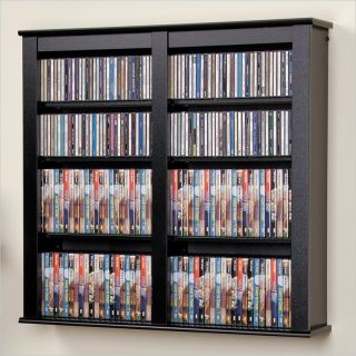 Prepac Double Floating Wall Rack CD DVD Media Storage