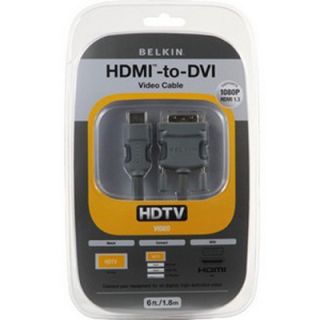  Belkin HDMI Interface to DVI Video Cable