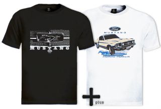Mustang 2 T Shirt Lot Ford Motor Car Engine Driver