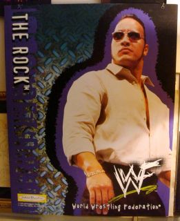 WWF Dwayne The Rock Johnson Cardboard Poster Vintage Store Display