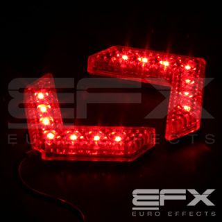 EFX 2pc RED 7 LED SIDE MIRROR TURNING SIGNAL ARROW LIGHTS HARLEY