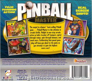 Pinball Master eGames Arcade PC Game Win 95 XP New Box 4012160321198