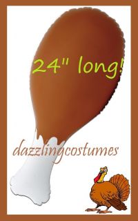24 Inflatable Turkey Leg Drumstick Costume Party Xmas Toy Gag Gift