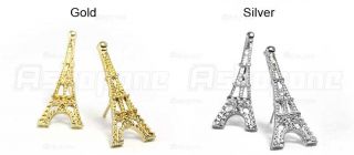 Fashion Women Ladies Vintage Eiffel Tower Stud Earrings 2 Colors
