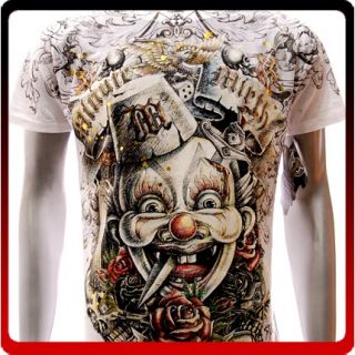 M55G Minute Mirth M L XL T Shirt Tattoo Street Joker Skull Baby Demon