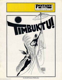 Eartha Kitt Timbuktu Al Hirschfeld 1978 Los Angeles