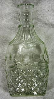 Vintage James E Pepper Bottle liquor whiskey clear glass 10 empty