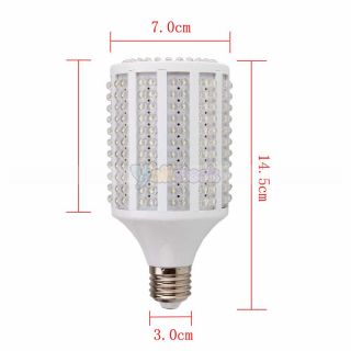 E27 1600Lm 18W 220V 330 LED Pure White LED 360° Corn Light Bulb Lamp