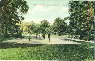 New York Bronx Park Baseball Grounds C 1908 Postcard