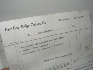 10 Old 1941 Scranton PA East Bear Ridge Colliery Items