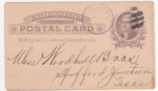 Eagle Pass Texas Simpson Co Bankers 1886 Postal Card
