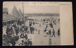 1900s Lower End of Eastons Bathing Beach Newport RI PC