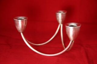 Vintage Duchin Sterling Silver Candlestick Triple Light Modern
