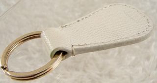 DOONEY & BOURKE Duck Logo Key Ring Key Fob Leather   White #40