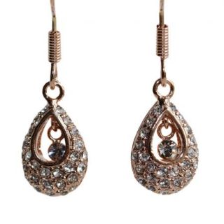 Use Swarovski Crystal 18K Gold GP Wedding Bridal Stud Dangle Earrings