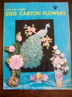 Vtg 70s Egg Carton Flowers Patterns Instruction Book