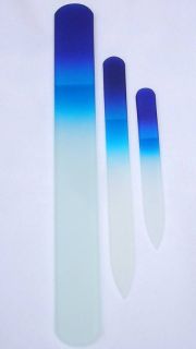 Crystal Glass Nail Files New Manicure Set Cobalt Blue