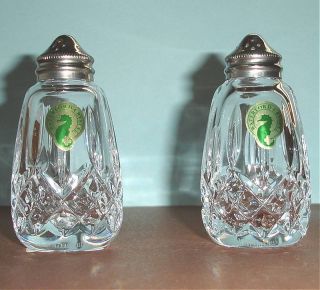 Waterford Lismore Salt Pepper Crystal Shakers New Boxed