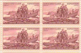 Lewis and Clark Expedition Set of 4 x 3 Cent US Postage Stamps NEW