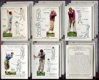 Tobacco Card Set John Player Sons Golf How to Play Strokes 1939
