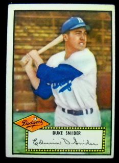 Duke Snider Card 1952 Topps 37 Brooklyn Dodgers