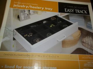 NEW Easy Track Jewelry Hosiery Tray RJ2403 Closet Drawer Organizer