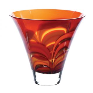 Waterford Evolution Bowl Red Amber 8 Mint