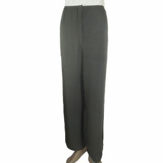 Eileen Fisher Womens Silk Crepe Zipper Front Dress Pant