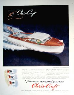 1945 Chris Craft Boat Ad 22ft Custom Sportsman Model