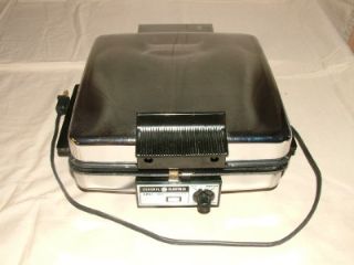 vintage ge general electric heavy waffle maker grill