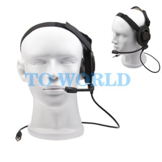  Accessory Headset With Microphone + Strap For Intercom Walkie Talkie