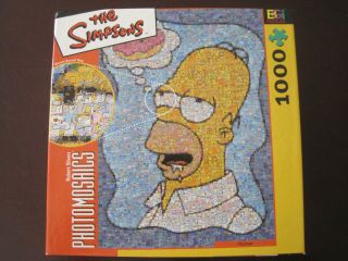 Homer Simpson Photomosaic Puzzle Complete