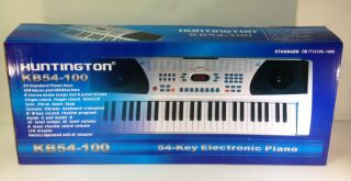 Electronic Music Keyboard Piano SILVER 54 Keys Huntington SILVER