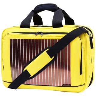 Eco Traveler Solar Panel Laptop Briefcase Yellow, from Brookstone