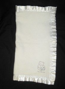 Elegant Baby White Bear Blankie Security Blanket Lovey