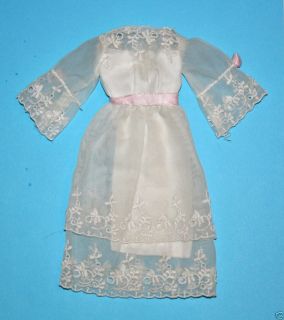 Vintage Barbie Mod Clothing Lovely White MIDI Dress