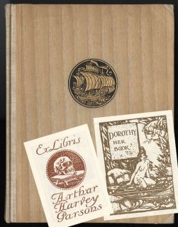 The Bookplates of Harold Nelson • Fine Ed Book 1929 • 40 EX libris