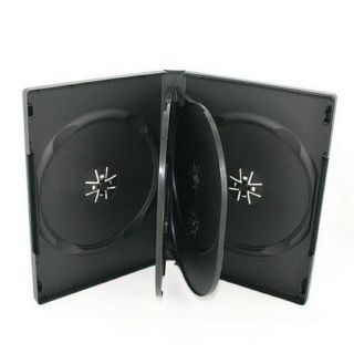  Disc Black DVD Cases with 2 Trays 22mm 6 disc box dvd case dvd cd case