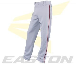 Easton Rival Baseball Softball Pants Piped Grey Red XS