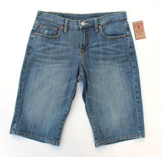NWT Lucky Brand Jeans Easy Rider Bermuda Shorts Size 6/28 Light Wash