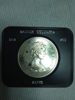 1871 1971 Canada Silver Dollar Elizabeth II D G Regina